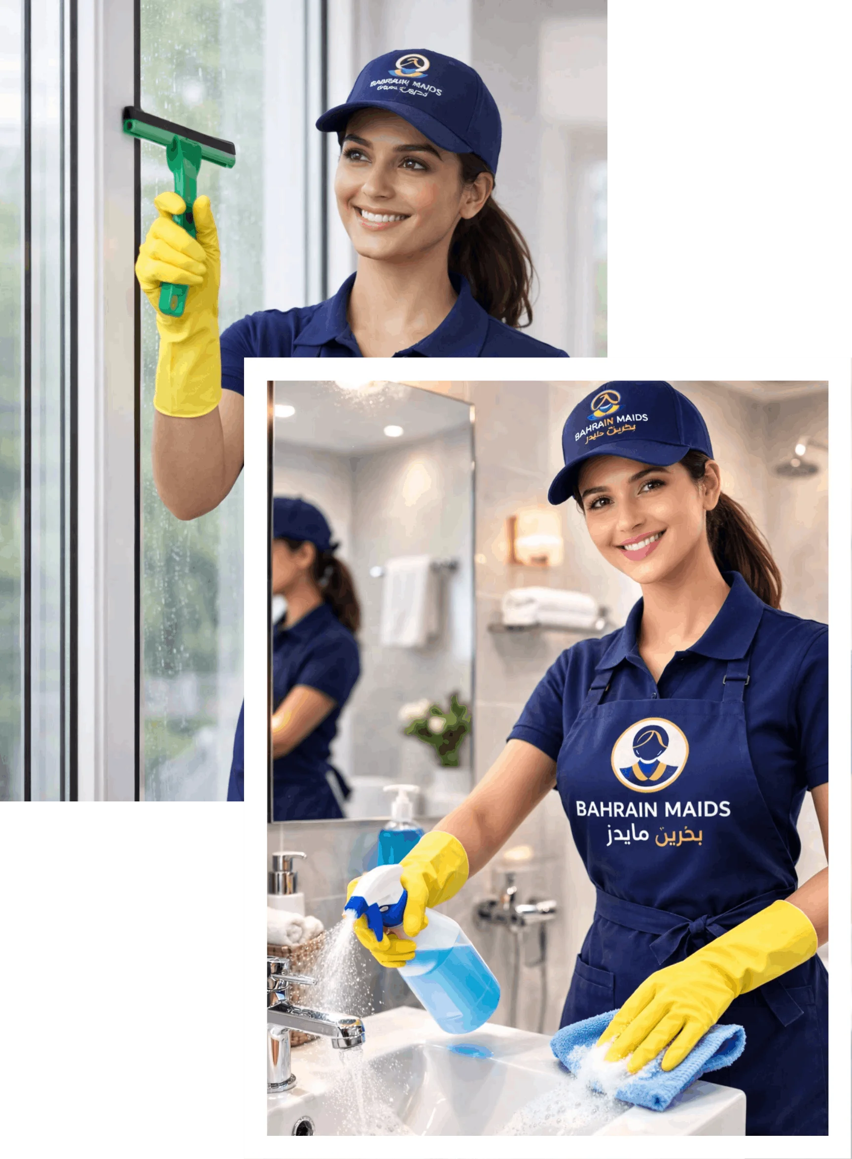 Professional bathroom sanitizing services in Bahrain by Bahrain Maids cleaning bathroom sink